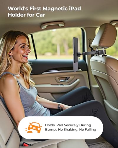 Magnetic iPad Holder for Car Headrest