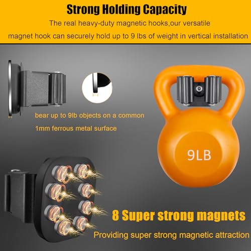 Upgraded Magnetic Broom and Mop Holder Wall Mount (2 Count)