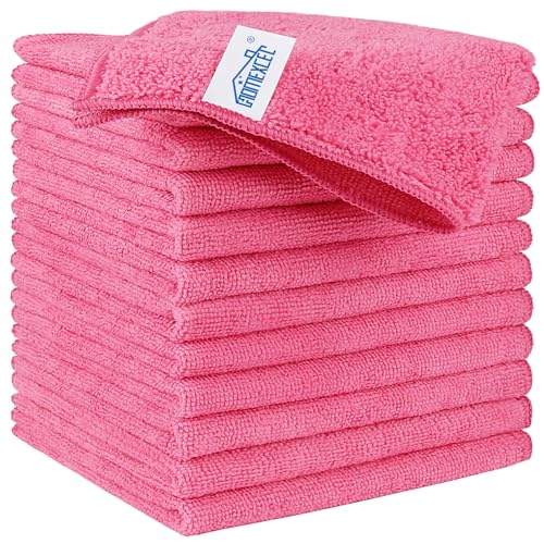 Pink Microfiber Cleaning Cloth (12 Count)