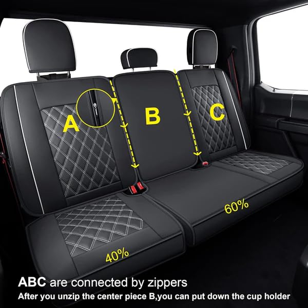 F150 Faux Leather Seat Covers Fit for 2015 (4 Count)