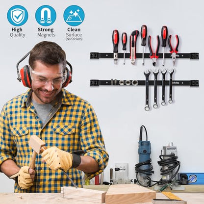 6 Pieces 18" Magnetic Tool Holder Strip (6 Count)