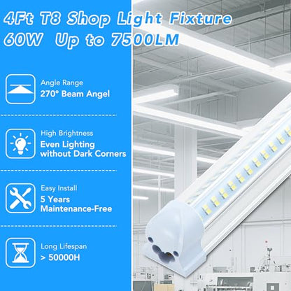 T8 LED Shop Lights (4 Count)