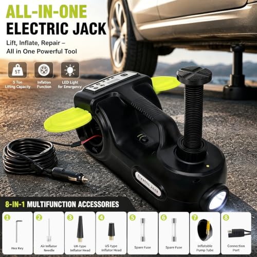 Electric Car Jack Kit 5Ton 12V Hydraulic