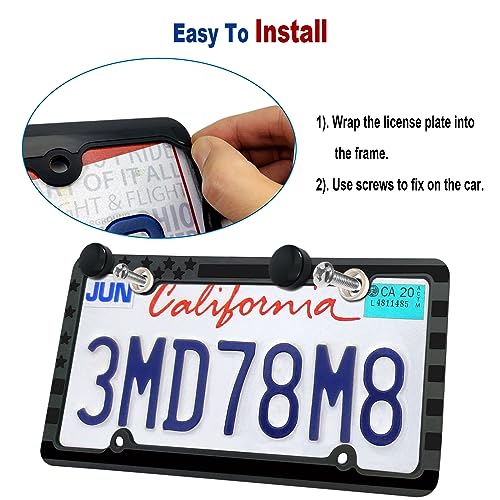 Silicone License Plate Frames American Flag