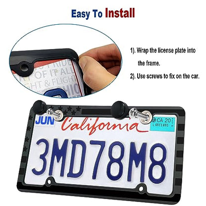 Silicone License Plate Frames American Flag