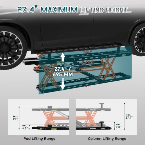8000 lb Portable Car Lift for Home Garage