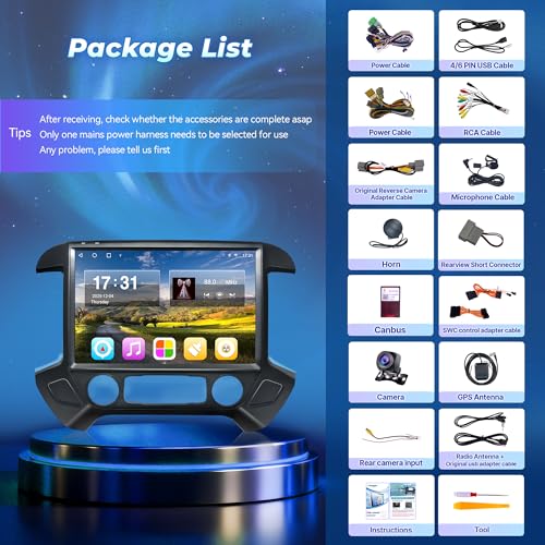 13.1 Inch 8 Core Radio for Chevy Silverado GMC Sierra 2014