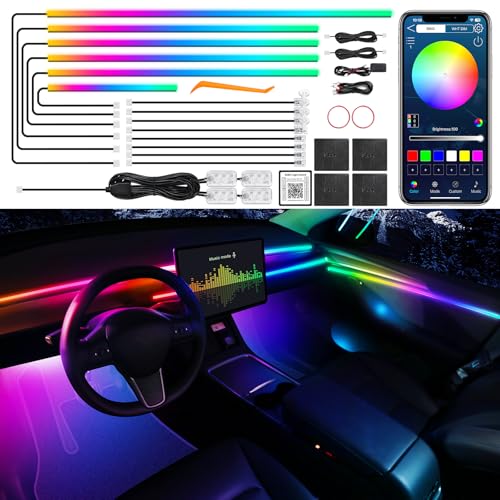 Dreamcolor Acrylic Interior Car LED Strip Light with Wireless APP