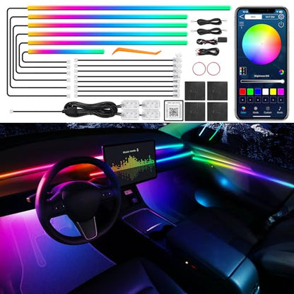 Dreamcolor Acrylic Interior Car LED Strip Light with Wireless APP