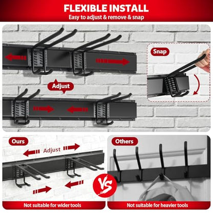 64 Inches Garage Tool Organizer Wall Mount