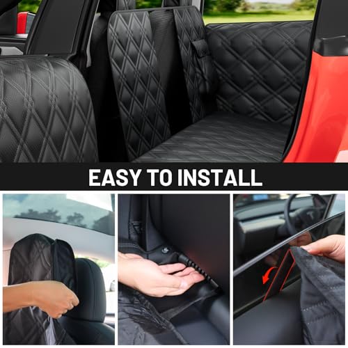 Dog Car Seat Cover For Back Seat Compatible With Tesla Model Y