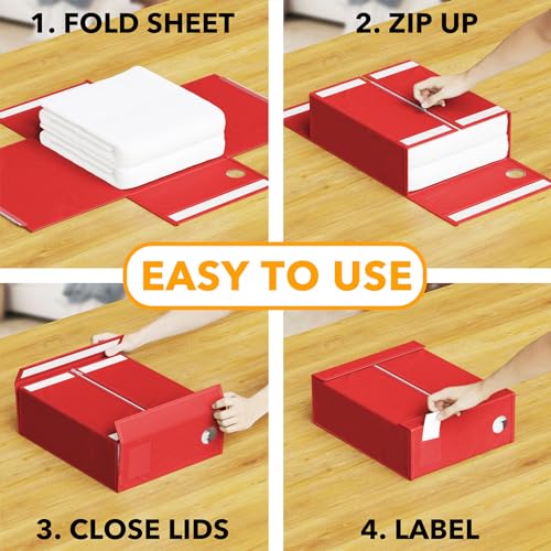 6 Pack Bed Sheet Organizers and Storage (6 Count)