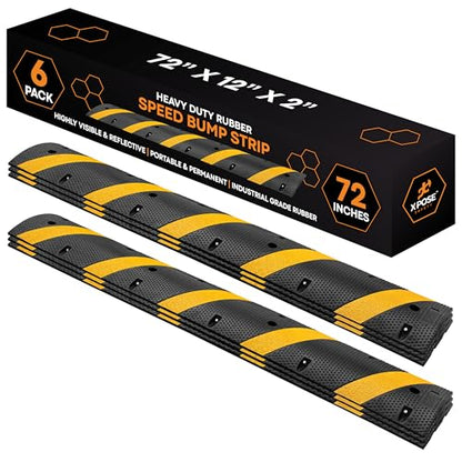 6 Ft Rubber Speed Bump (6 Count)