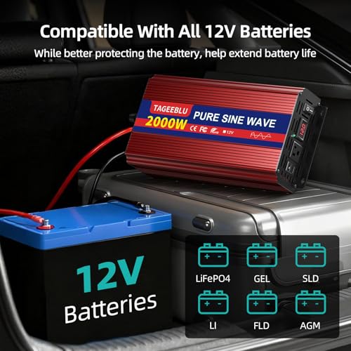 2000W Pure Sine Wave Power Inverter