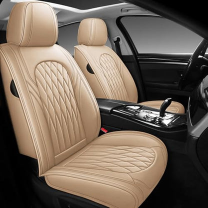 Nappa Faux Leather Car Seat Covers Full Set (2 Count)