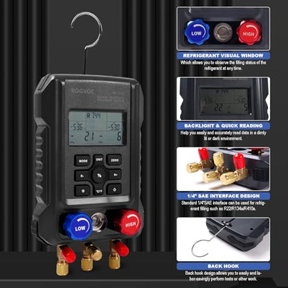 3 Way Digital Manifold Gauge (7 Count)