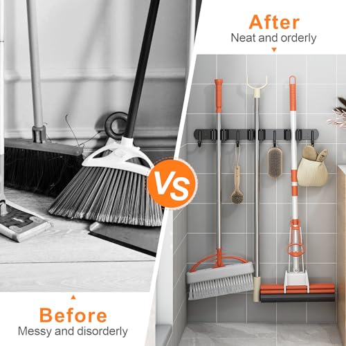 Mop and Broom Holder Wall Mount