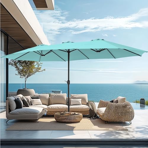 15ft Large Outdoor Patio Umbrella with Base Included