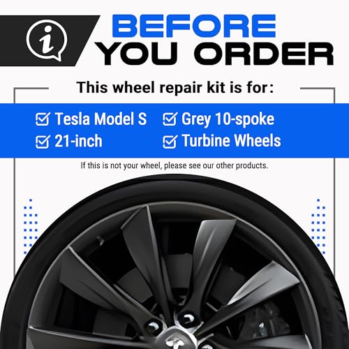 Premium Tesla Wheel Curb Rash Repair Kit for Model S 21