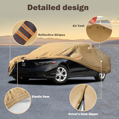 Accord Car Cover Waterproof All Weather Compatible with Honda Accord