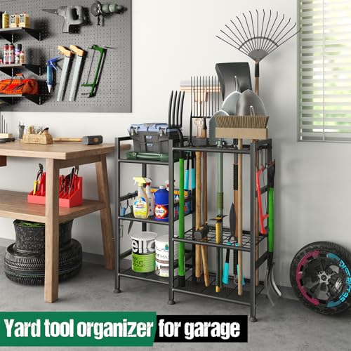 Garden Tool Organizer with Large Hooks