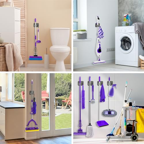 Broom Holder Wall Mount Rack (4 Count)
