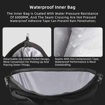 Motorcycle Saddlebags Waterproof 25L Saddle Bag Quick Release side bag Fits Most Adventure and Sports Bike Motorcycle Racks