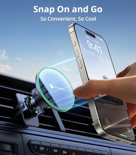 for MagSafe Car Mount [Upgraded Strongest Magnet Power] Magnetic Phone Holder for Car Vent 360 Adjustable Magnetic Car Phone Holder Mount for iPhone 16 Pro Max 15 14 13 12 Plus Mini