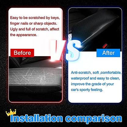 Center Console Cover for Hyundai Sonata 2020 2021 2022 2023 Accessories Carbon Fiber Armrest Cover Anti