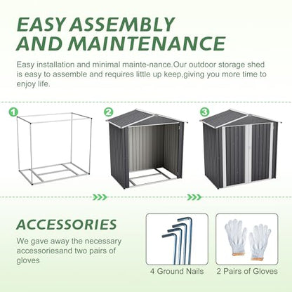 6' x 4' Outdoor Storage Shed
