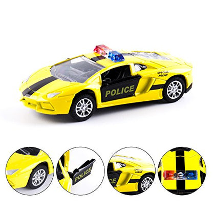 Die Cast Metal Toy Cars Open Doors (5 Count)