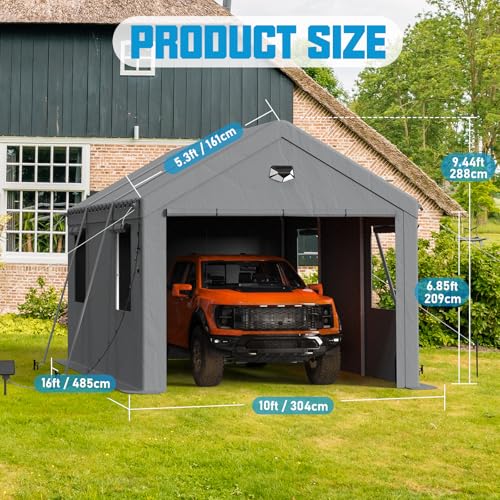 10x16 Heavy Duty Carport Canopy