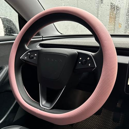 Nappa Leather Steering Wheel Cover for Tesla Model Y