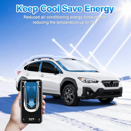 Windshield Sun Shade for Subaru Crosstrek XV 2018 (8 Count)