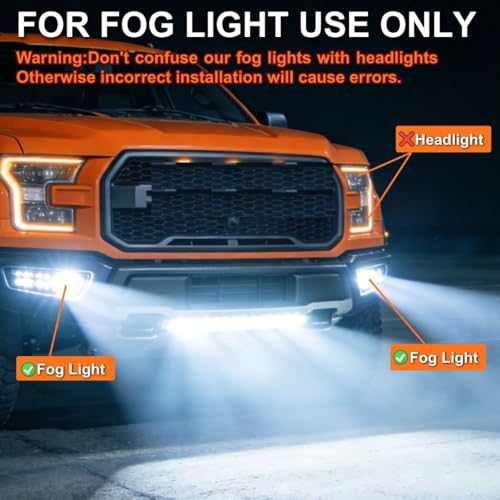 H4/9003/HB2 Fog Light Bulbs, 50000LM 6500K Cool White, 1:1 Mini Size, H4 Bulb with 13000RPM Cooling Fan, 3 Mins Plug-N-Play, IP67 Waterproof Non-polarity, Pack of 2