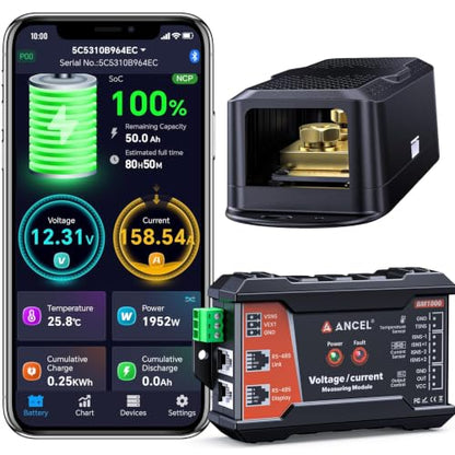 BM1000 Bluetooth Battery Monitor with 400A Smart Shunt