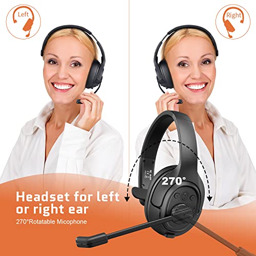 Noise Cancelling Trucker Bluetooth Headset with Microphone for Trucker