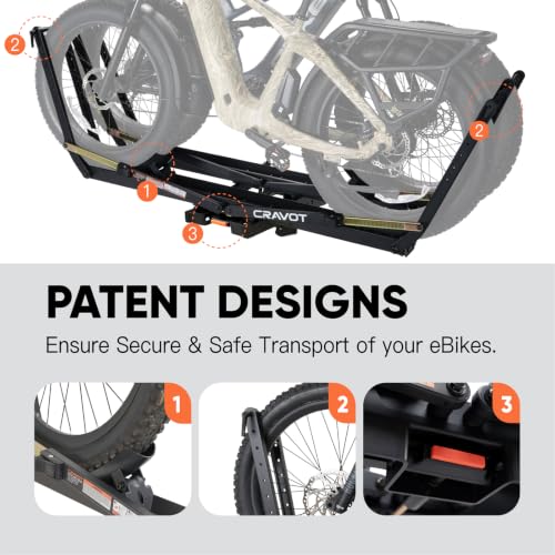Ebike Racks for 2 Bikes Tow Hitch
