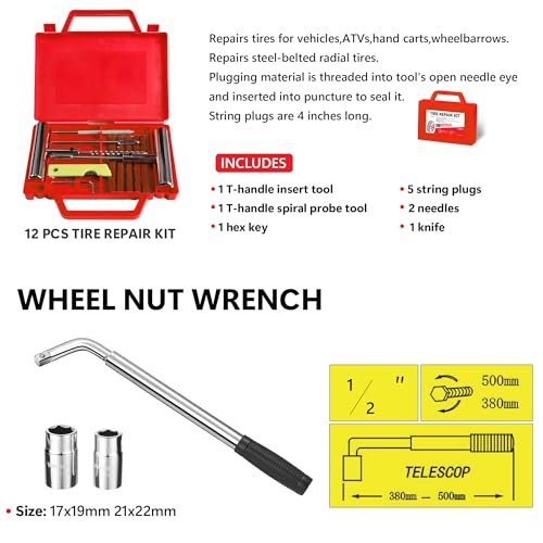 5 Piece Car Truck Floor Jack Service