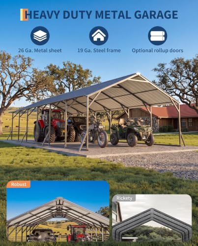 20'X30'x12' Metal Carport for Multiple Vehicles