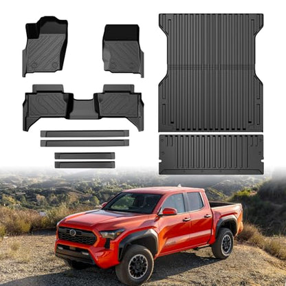 Floor Mat & Bed Mat for Toyota Tacoma Double Cab Auto Tran 2024