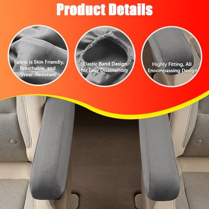 2PC Car Front Seat Armrest Covers