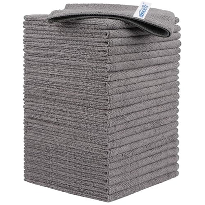 Grey Microfiber Cleaning Cloth (24 Count)