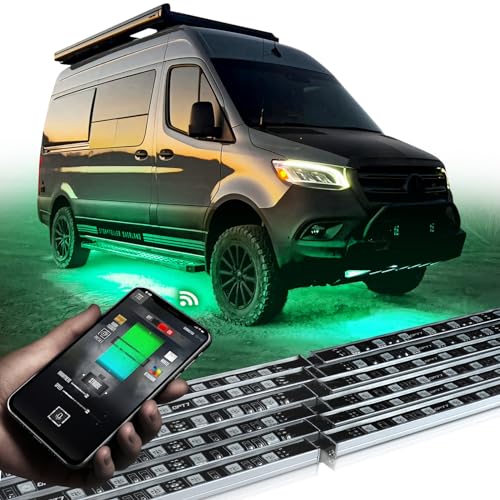Aura Pro RGB Aluminum RV Underglow Lights with App & Remote Control (6 Count)