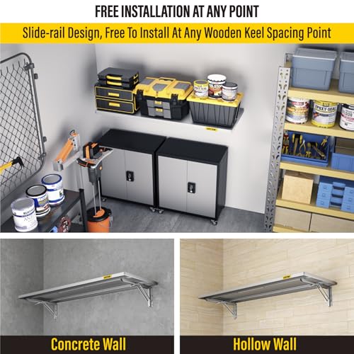 1.2x3ft Adjustable Rail Type Folding Storage Rack Shelf