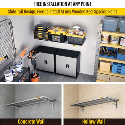 1.2x3ft Adjustable Rail Type Folding Storage Rack Shelf