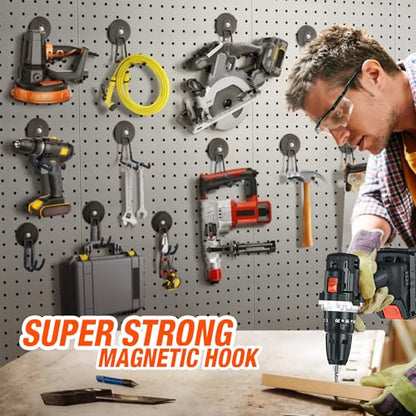 2 Pack Large Strong Magnetic Hooks For Hanging Heavy Duty (2 Count)