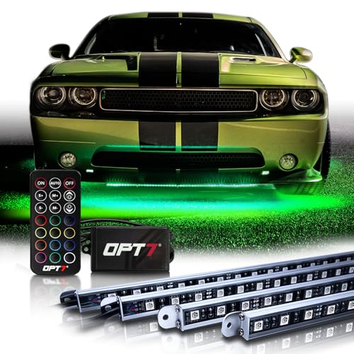 Aura RGB Aluminum Car Underglow Kit with Remote Control (4 Count)