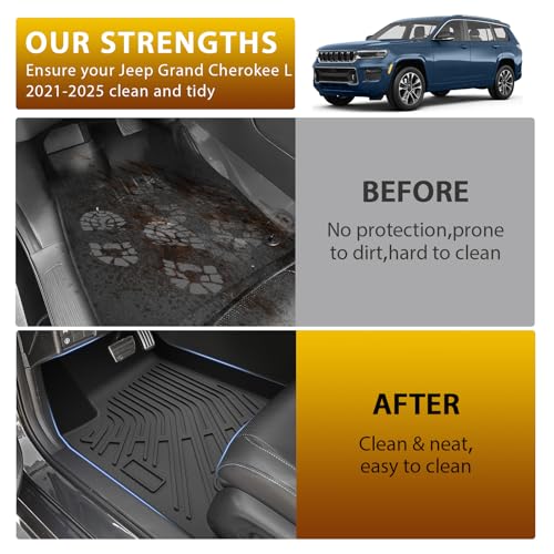 Floor Mats Cargo Liner for Jeep Grand Cherokee L 2021