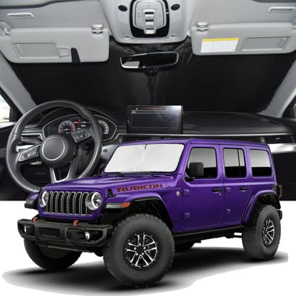 Windshield Sunshade for Jeep Wrangler JL JKU 4XE 4&2 Door 2018